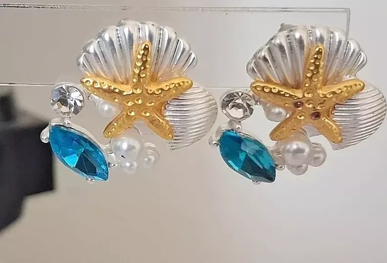Boucles d oreilles etoile de mer